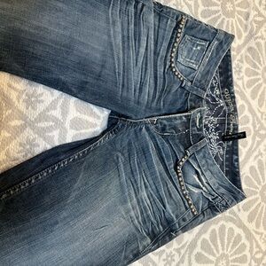 GUESS Women's Dark Blue Straight Leg Jeans